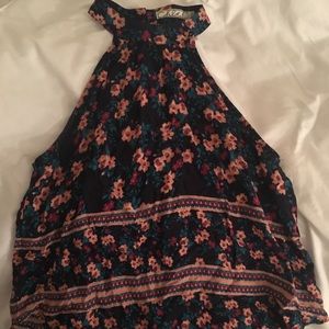 Free People inspired patterned halter blouse